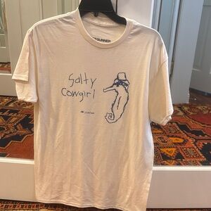 Salty Cowgirl White Graphic T-Shirt NWOT